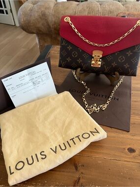 Louis Vuitton Pallas Chain Monogram Cerise Excellent - Includes extras!